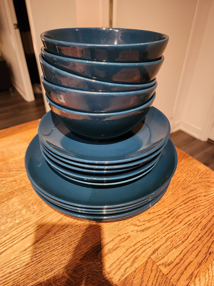IKEA Teal Dinnerware Set