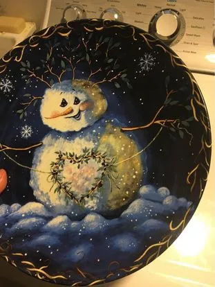 Snowman Christmas Plate image indicator(3)