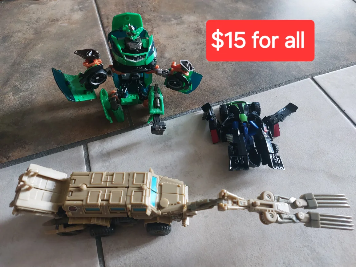 Transformers toys *price on the photos or $60 for all image indicator(4)