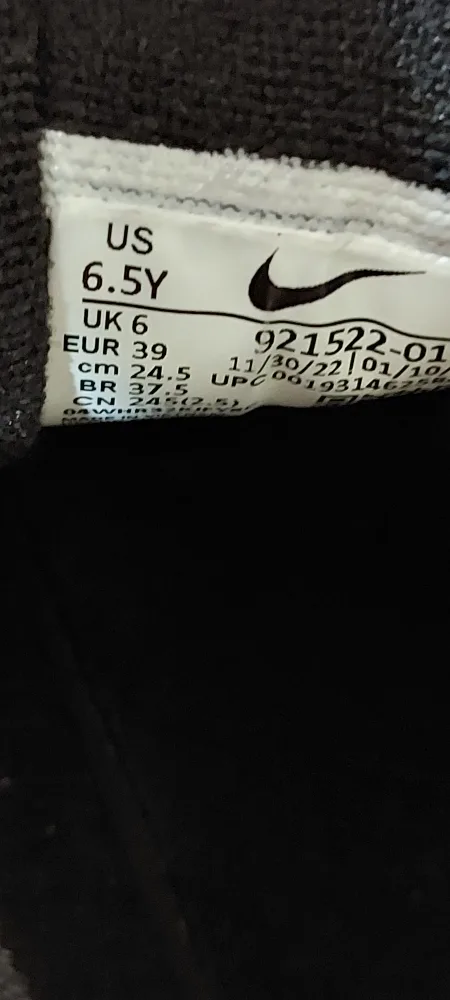 Nike Air Max 97 Black Sneakers Size 6.5Y image indicator(4)