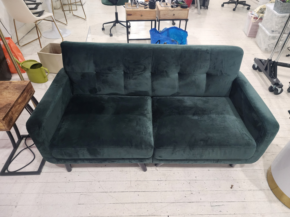 Green Velvet Sofa - photo 3
