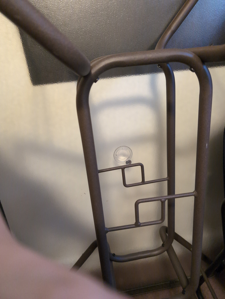 Glass Top and metal Bottom Table