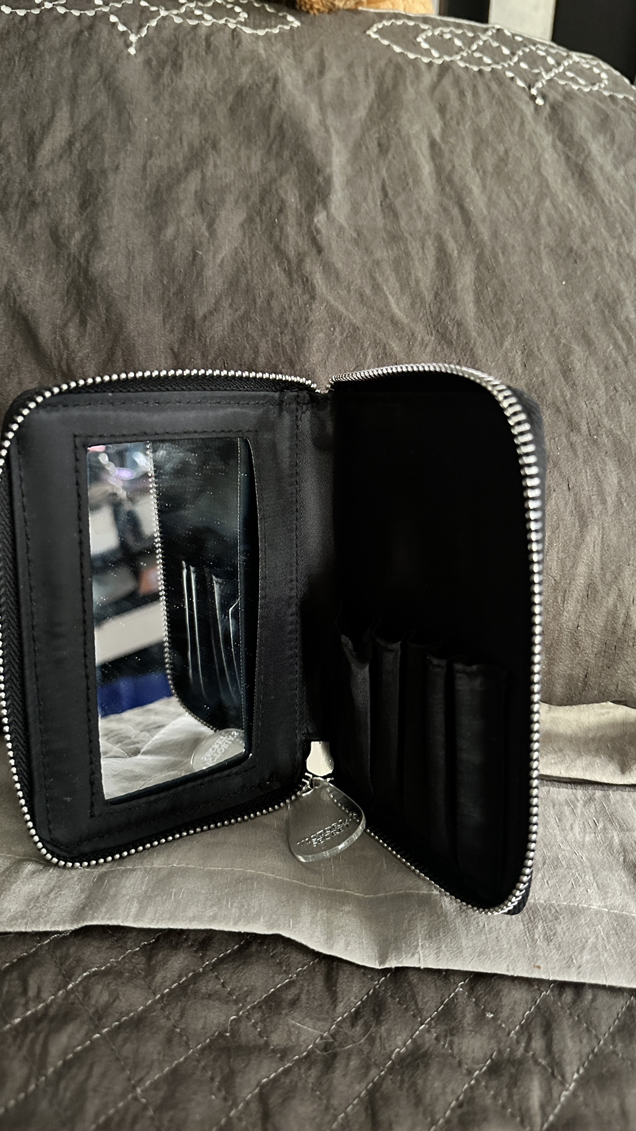 Victoria's Secret Pink Glitter Stripe Zip-Around Wallet - photo 2