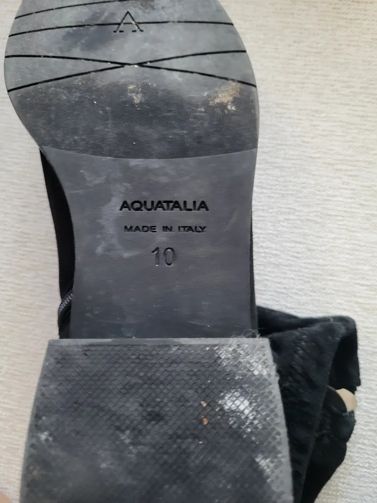 Aquatalia Black Suede Booties made in Italy image indicator(6)