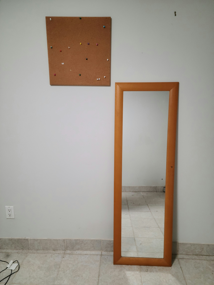 Full Length Mirror with Wooden Frame