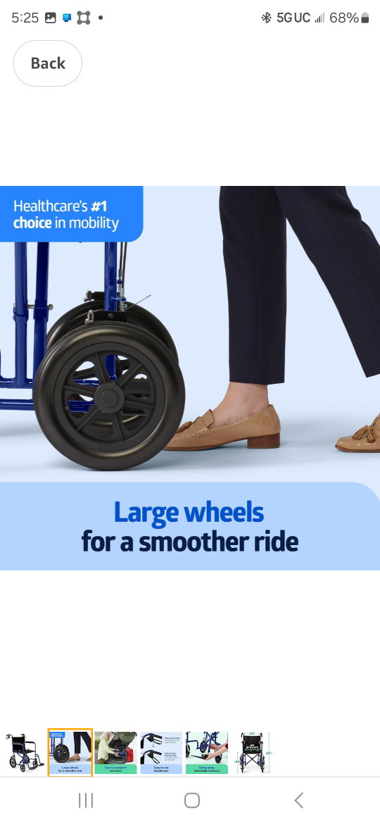 Folding Transport Wheelchair - photo 2