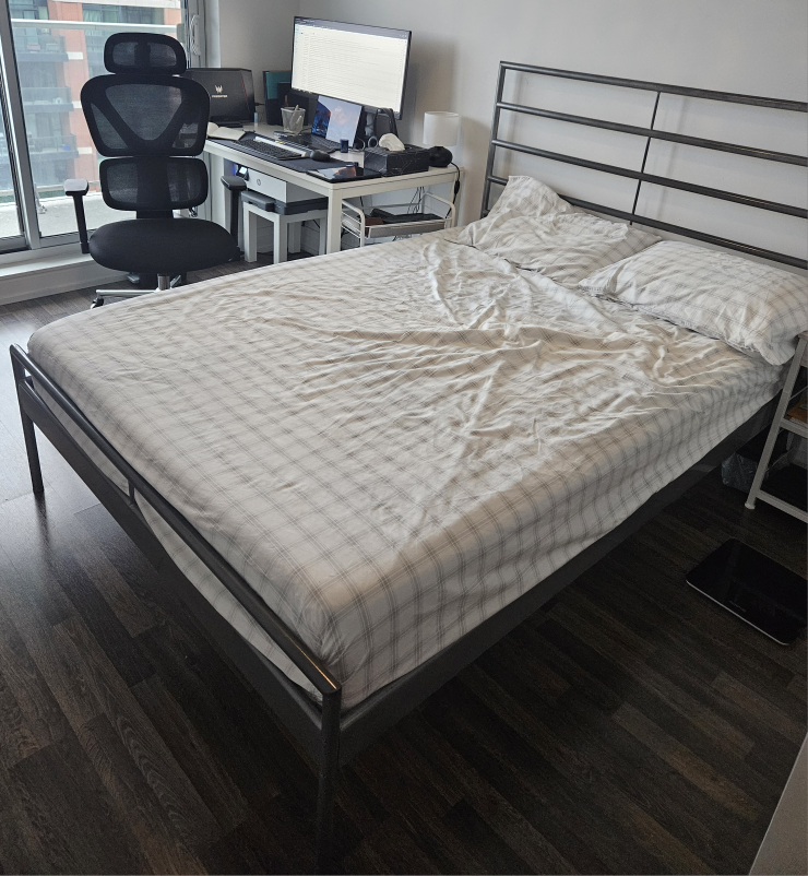 Metal Bed Frame and Mattress