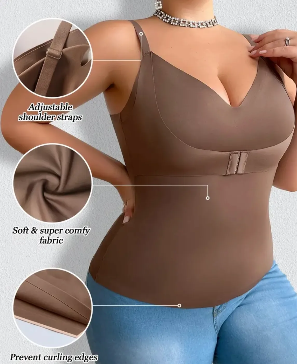 Brown shapewear top size 18 image indicator(4)