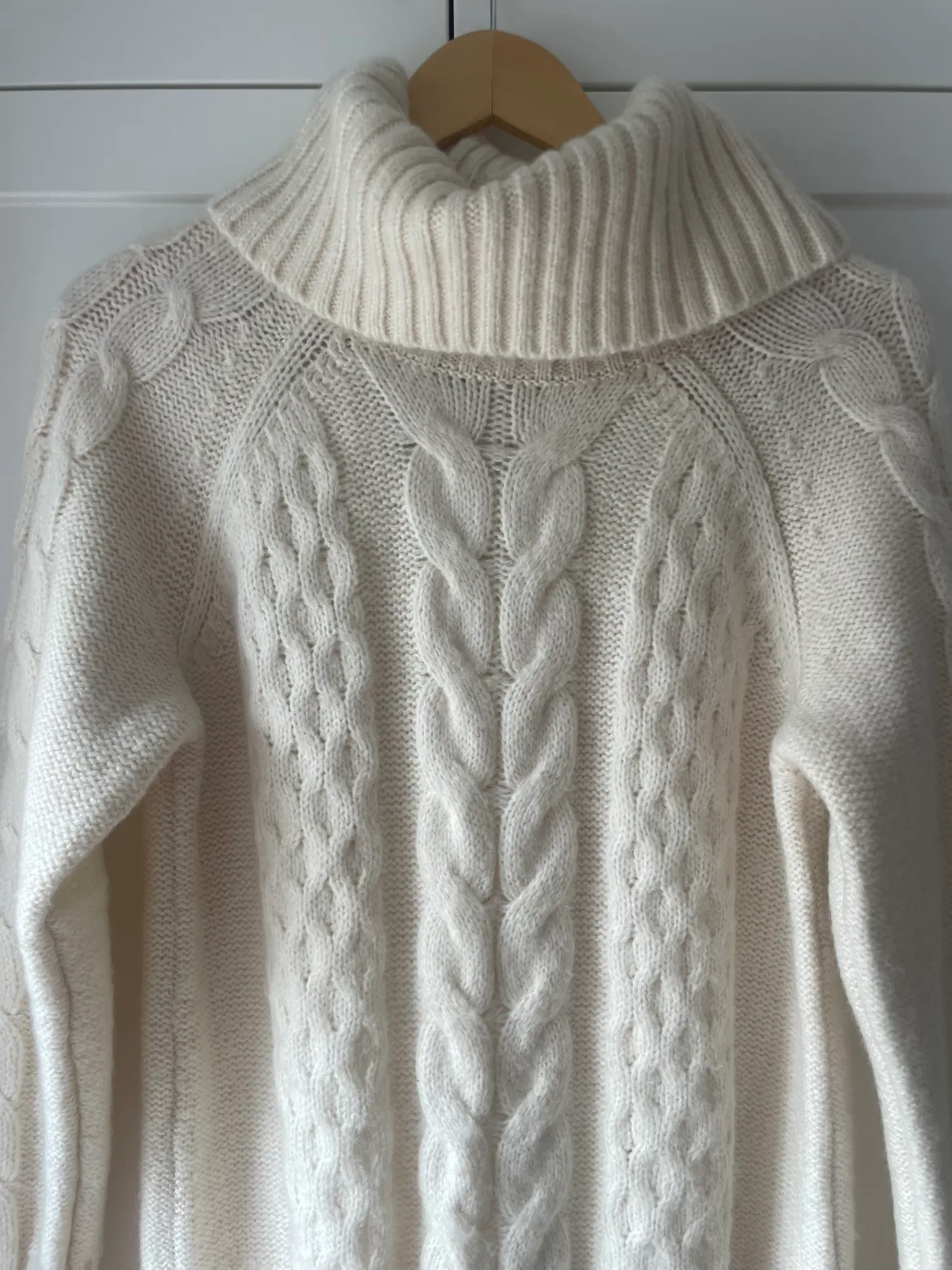 Banana Republic ivory Cable Knit Turtleneck Sweater Dress image indicator(3)