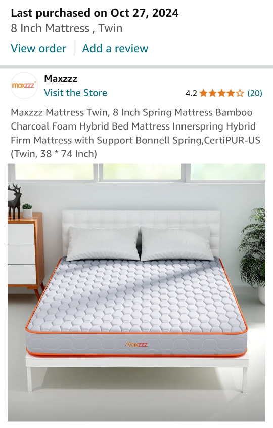 Maxzzz Twin Mattress