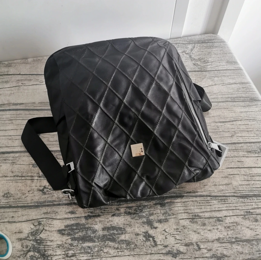 Leather Black backpack & Shoulder Bag