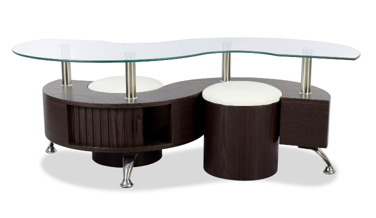 Modern S-shaped 3-Pack Coffee + 2 Ottomans with Storage - photo 2