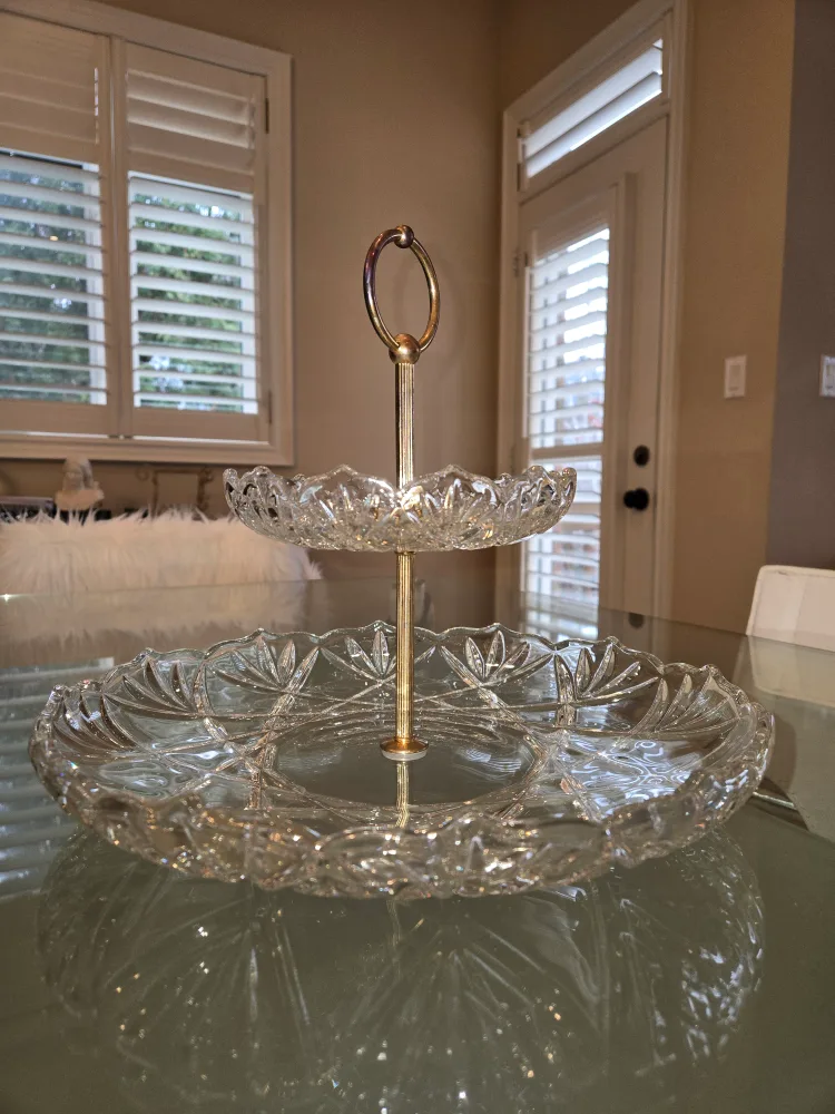 Two-Tier Crystal Serving Stand image indicator(5)