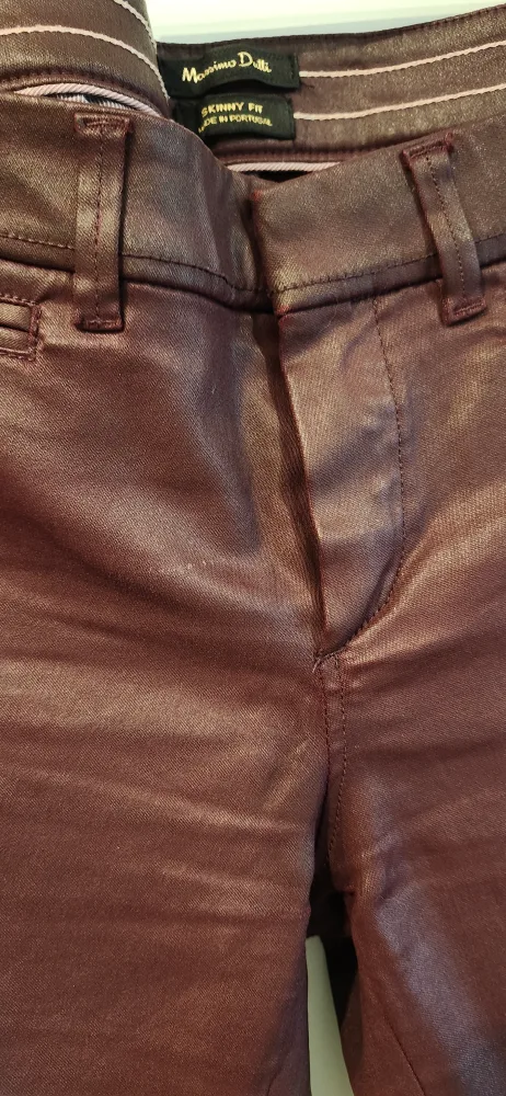 Massimo Dutti Skinny fit leather pants size 4 image indicator(10)