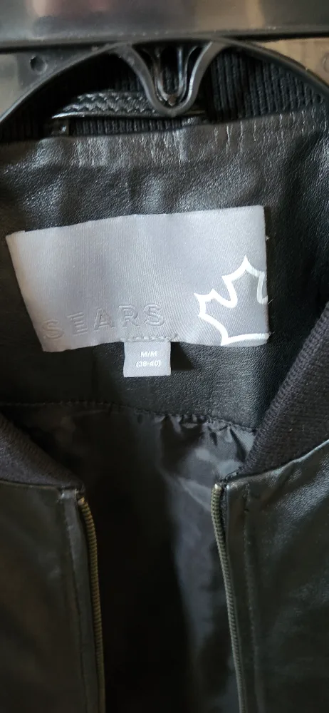 Brand New Sears Mens Leather Bomber Jacket image indicator(2)