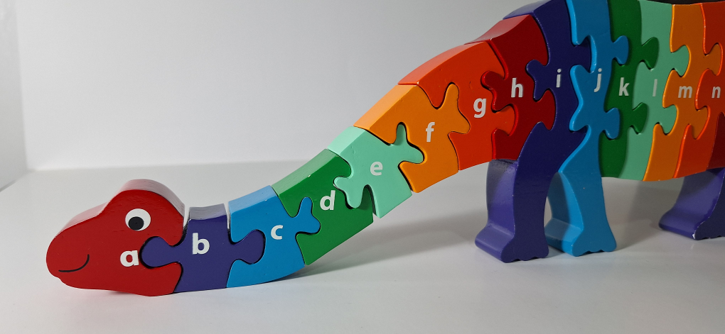 Wooden Alphabet Dinosaur Puzzle