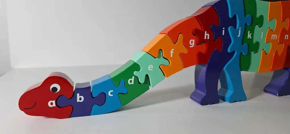 Wooden Alphabet Dinosaur Puzzle thumbnail