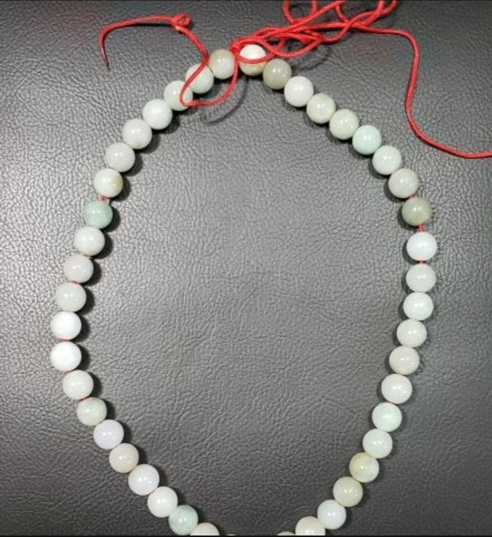 Jade Bead Necklace (45 total Beads)