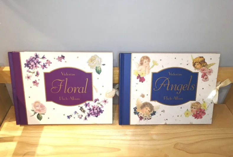 Vintage Victorian Photo Albums Book Set of 2 Floral & Angels image indicator(3)