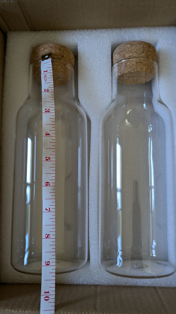 Glass jug round cork lid - photo 2