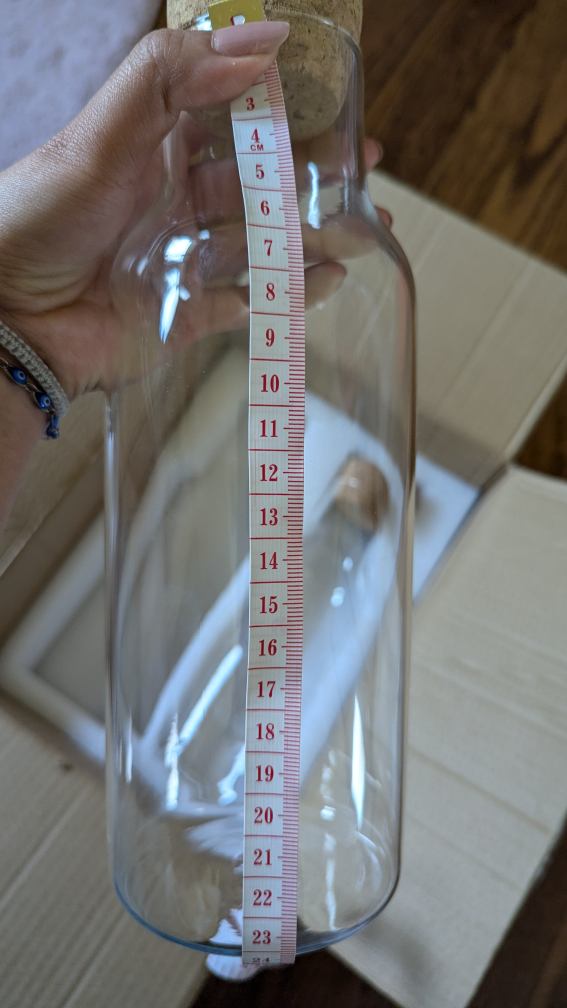 Glass jug round cork lid - photo 4