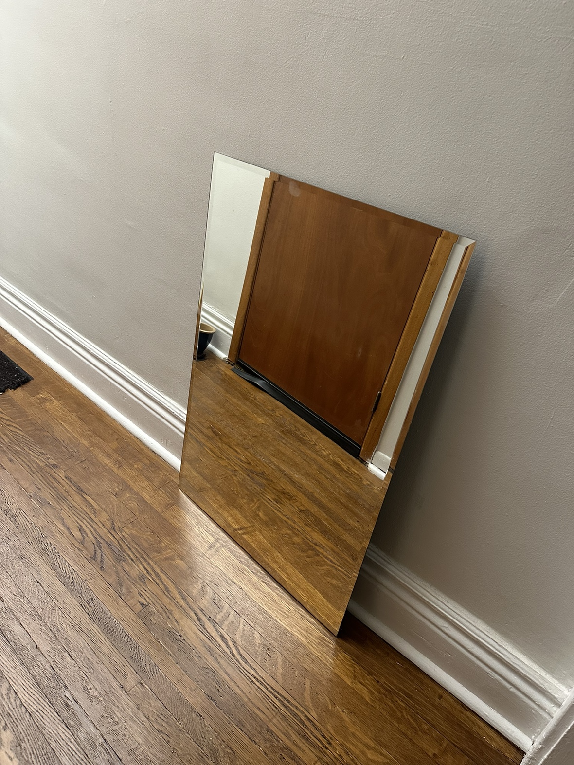 Large Rectangular Bevelled Mirror