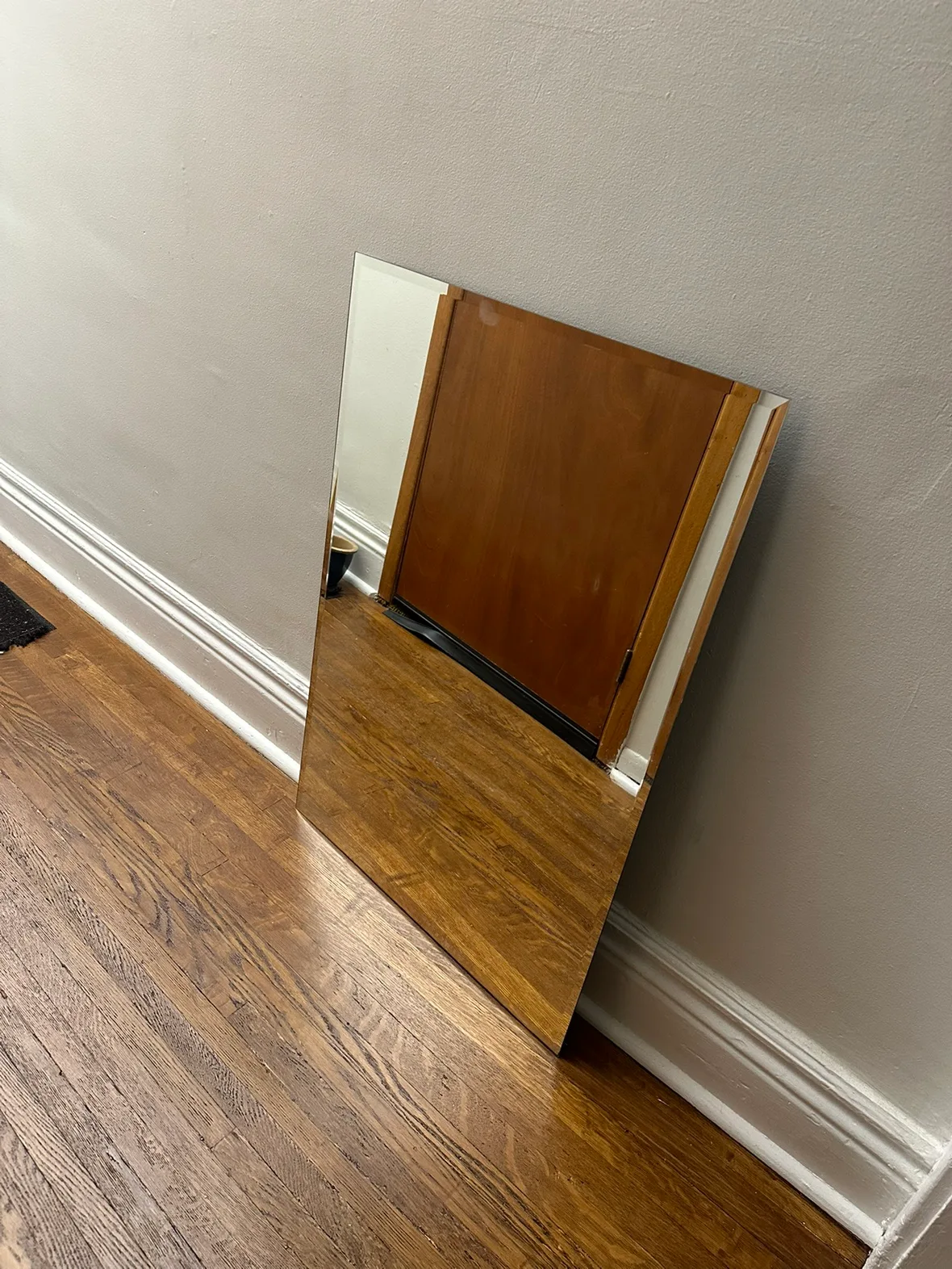 Large Rectangular Bevelled Mirror