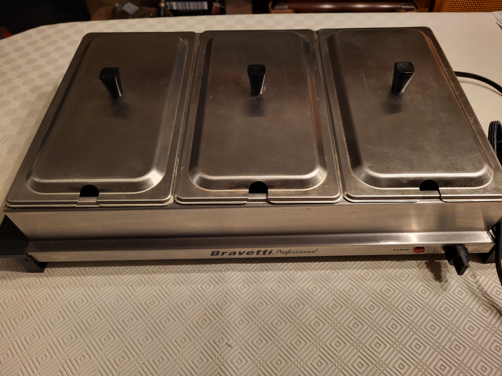 Bravetti 3 tray buffet server