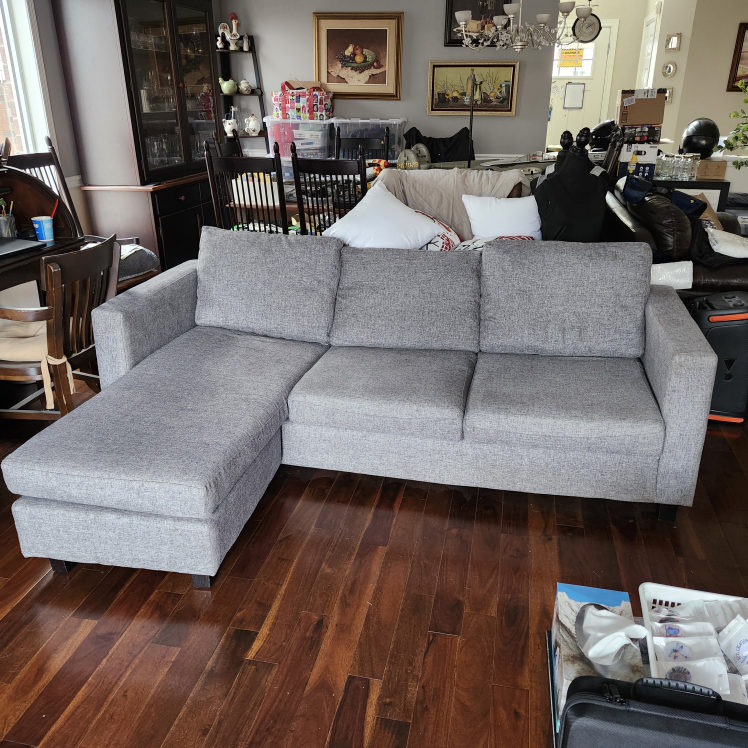 Grey Sectional Sofa #freecycle - photo 2