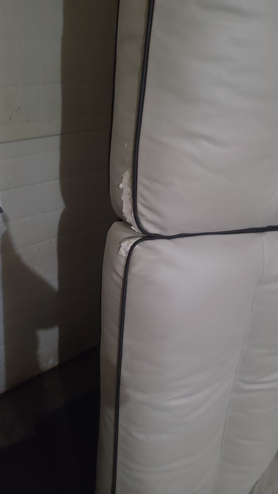 White Leather Sofa - photo 2