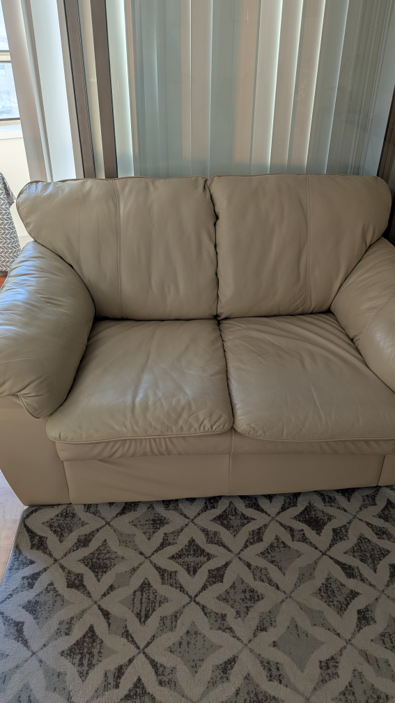 Leather Loveseat and Armchair Set