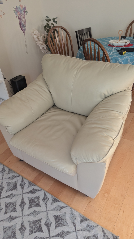 Leather Loveseat and Armchair Set - photo 2