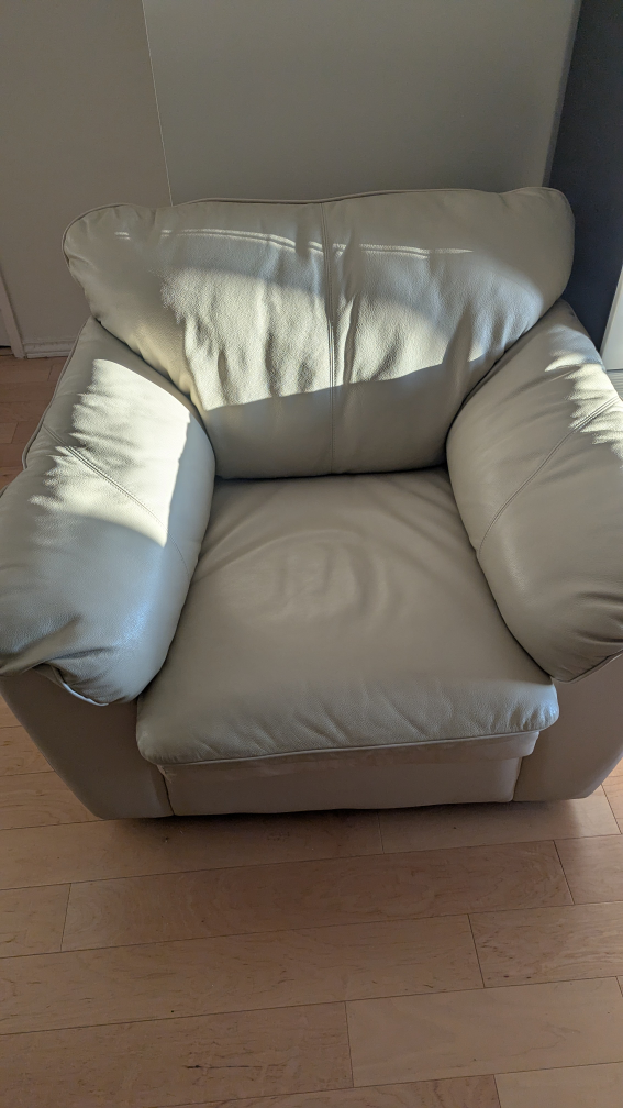 Leather Loveseat and Armchair Set - photo 3