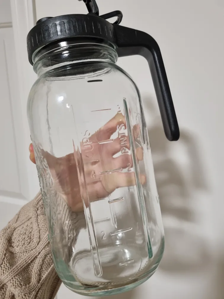 2 Mason Jar with lid and handle image indicator(2)