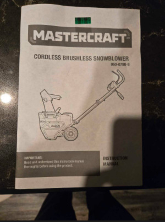 Mastercraft Cordless Snow Blower - photo 4
