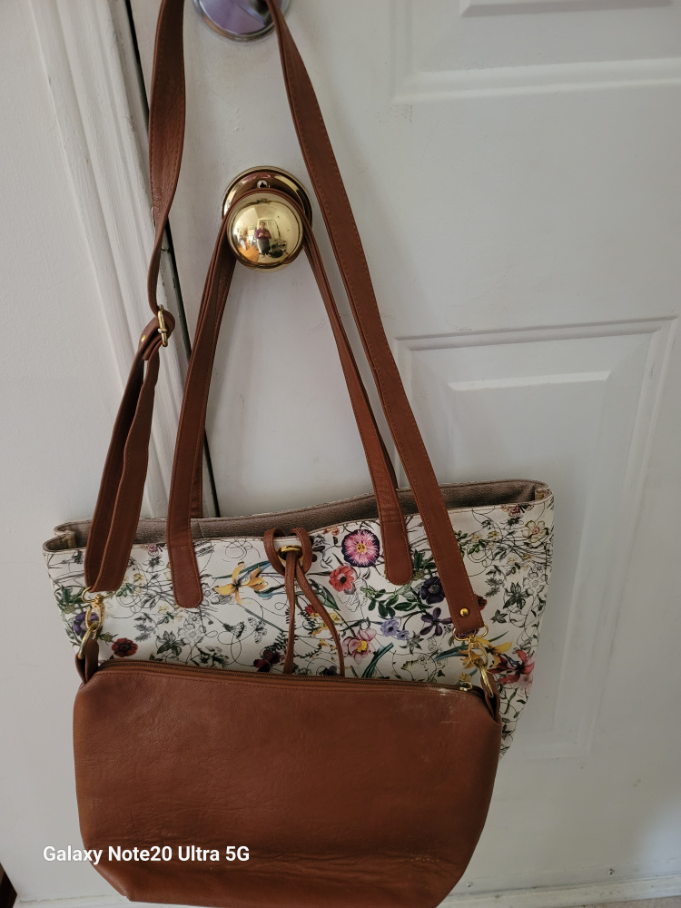 Floral Tote Bag with Detachable Pouch - photo 3