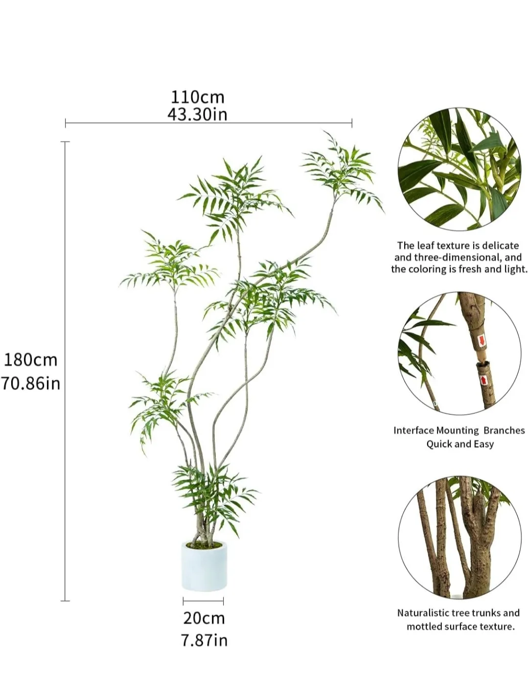 Artificial Mahonia Fortunei Tree 6ft image indicator(4)