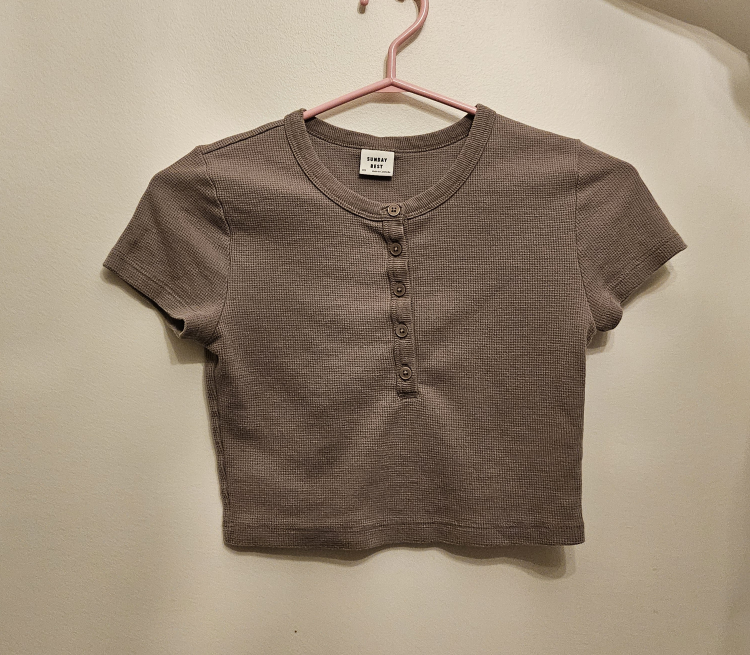 Aritzia Sunday Best Baby Waffle Crew T-Shirt