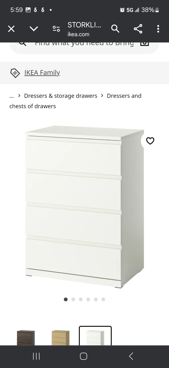 2 IKEA STORKLINTA 4-drawer Chest - photo 2