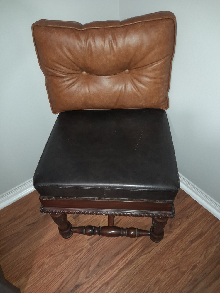 Leather Chess Stool - photo 2