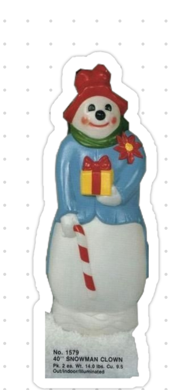 Vintage Illuminated Snowman Clown Christmas Yard Decoration - photo 2