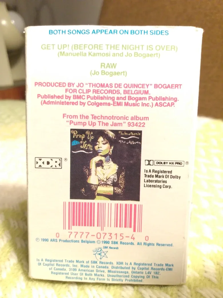 Technotronic - Get Up! (Before The Night Is Over) Cassingle image indicator(2)