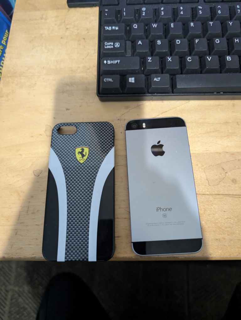 iPhone SE first gen with Ferrari Case