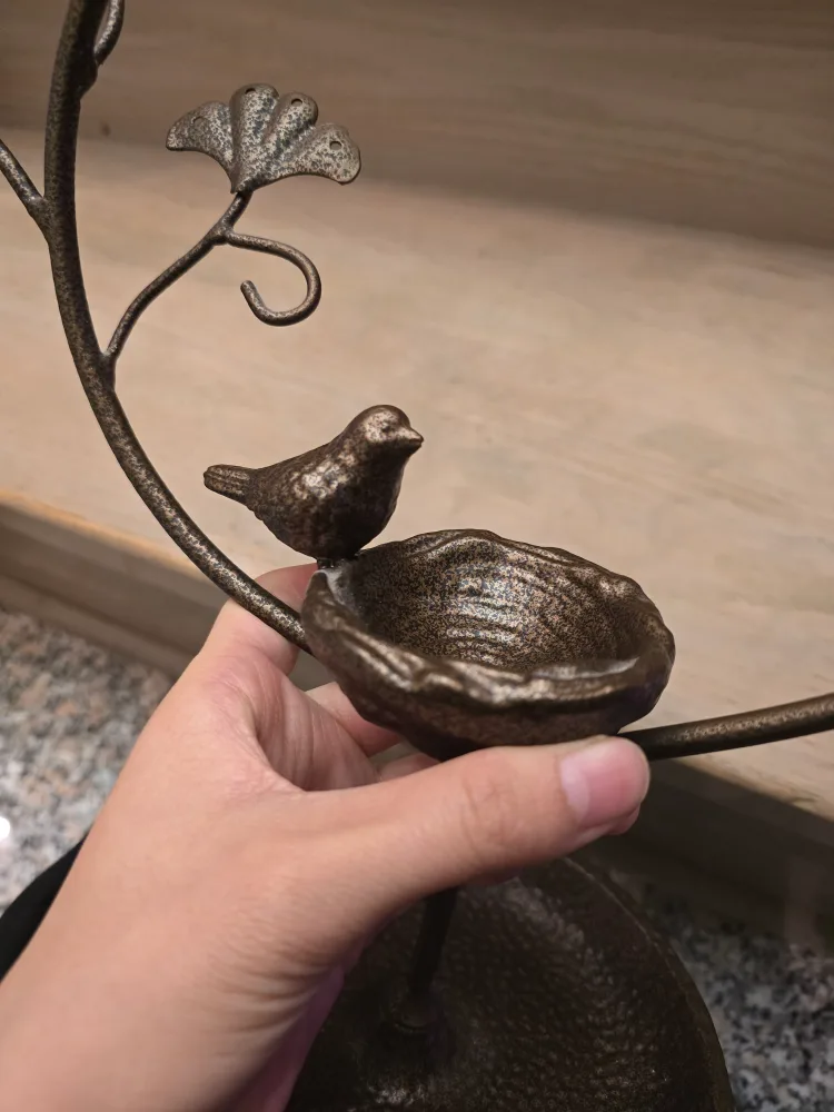 Large Metal Jewelry Tree Display Stand with Dish image indicator(6)