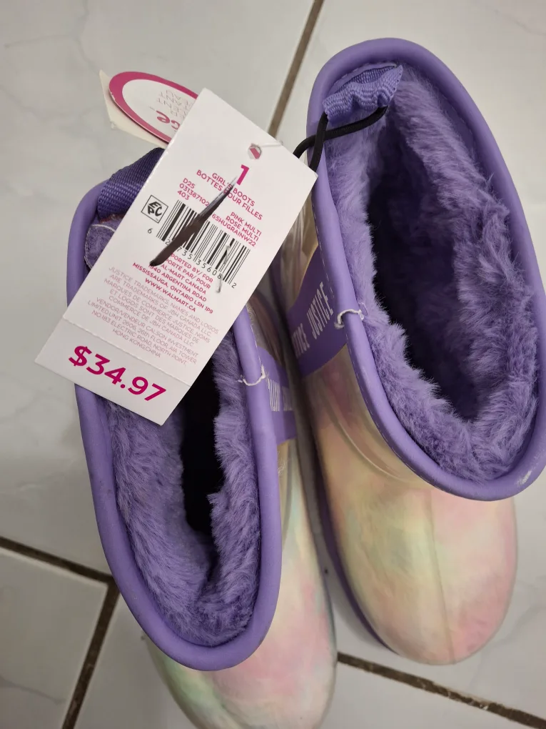 Justice Girls Rainbow Boots thumbnail