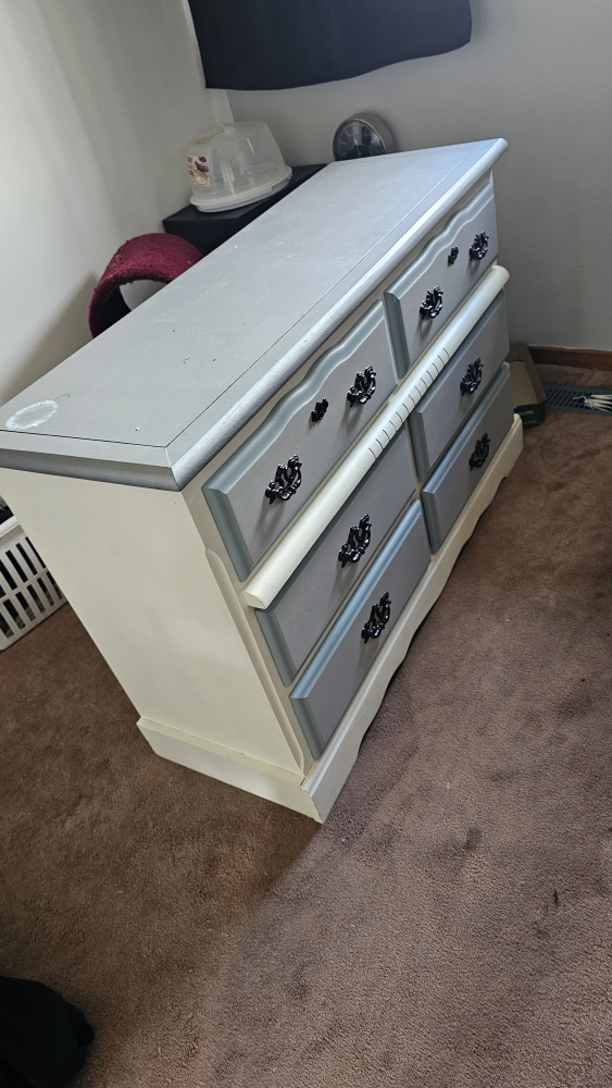 White and Grey Dresser