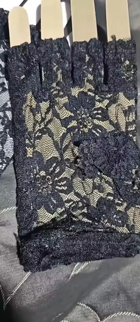 Goth Gloves. Goth Fingerless Gloves. image indicator(2)