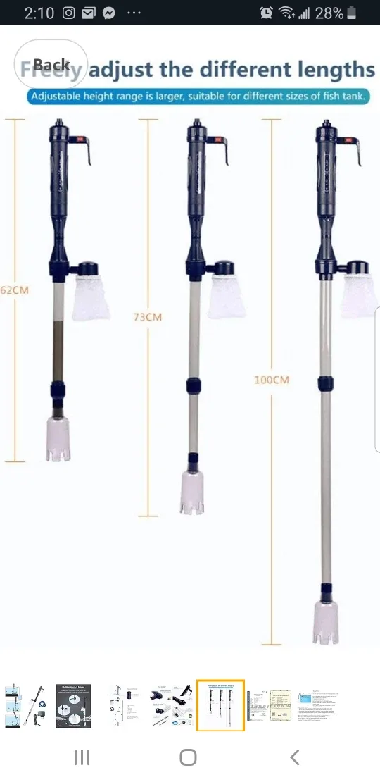 LONDAFISH Electric Fish Tank Vacuum Cleaner  brand new image indicator(2)