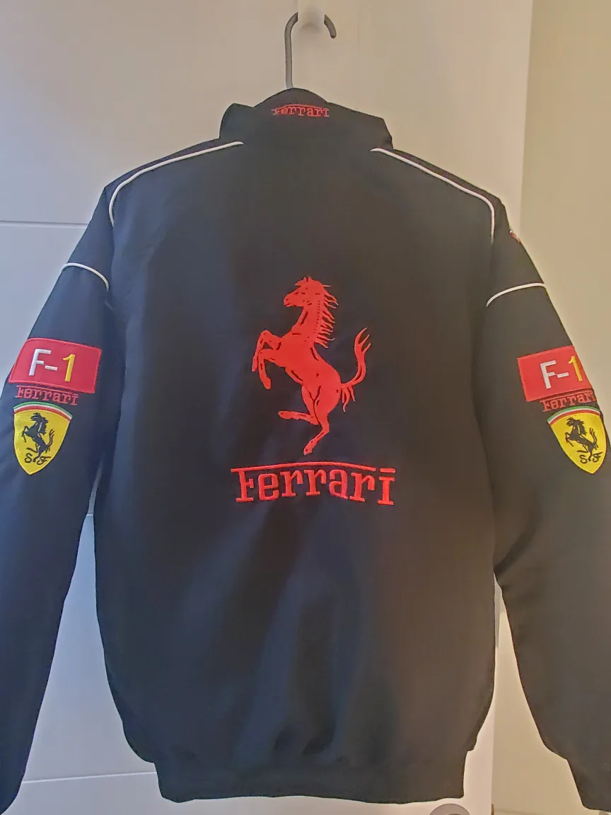 Vintage Black Ferrari F1 Racing Jacket Shell Bridgestone image indicator(2)