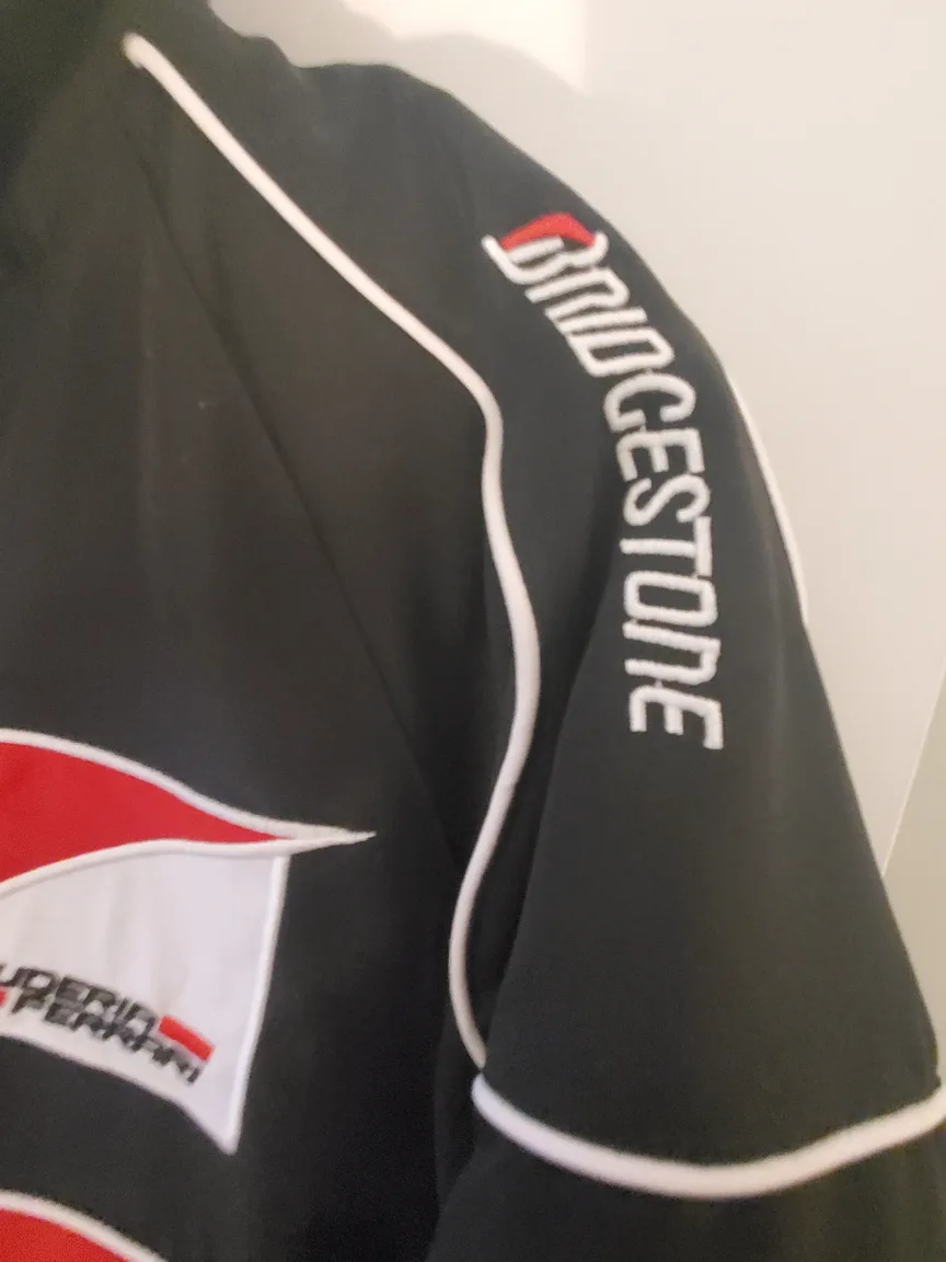 Vintage Black Ferrari F1 Racing Jacket Shell Bridgestone image indicator(4)